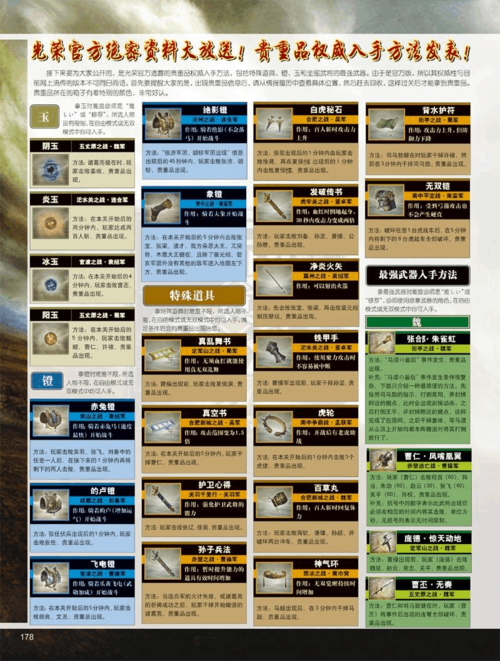 三国无双4道具装备怎么拿，三国无双4武器道具